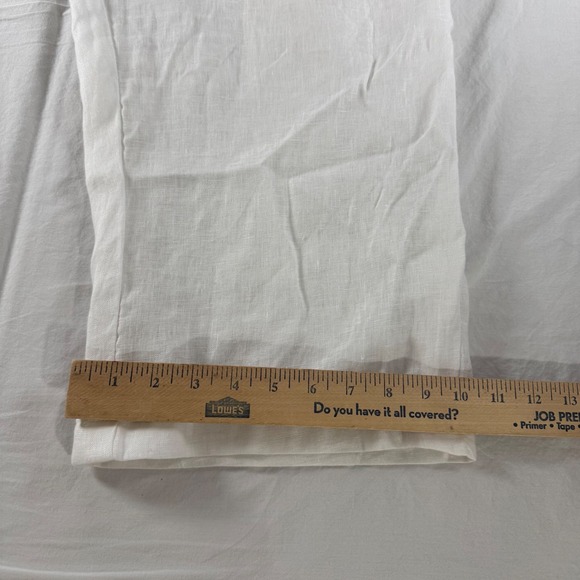 Elie Tahari Woman's Size 2X White 100% Linen Sheer Pull On Pants Swim Coverup - Picture 5 of 12